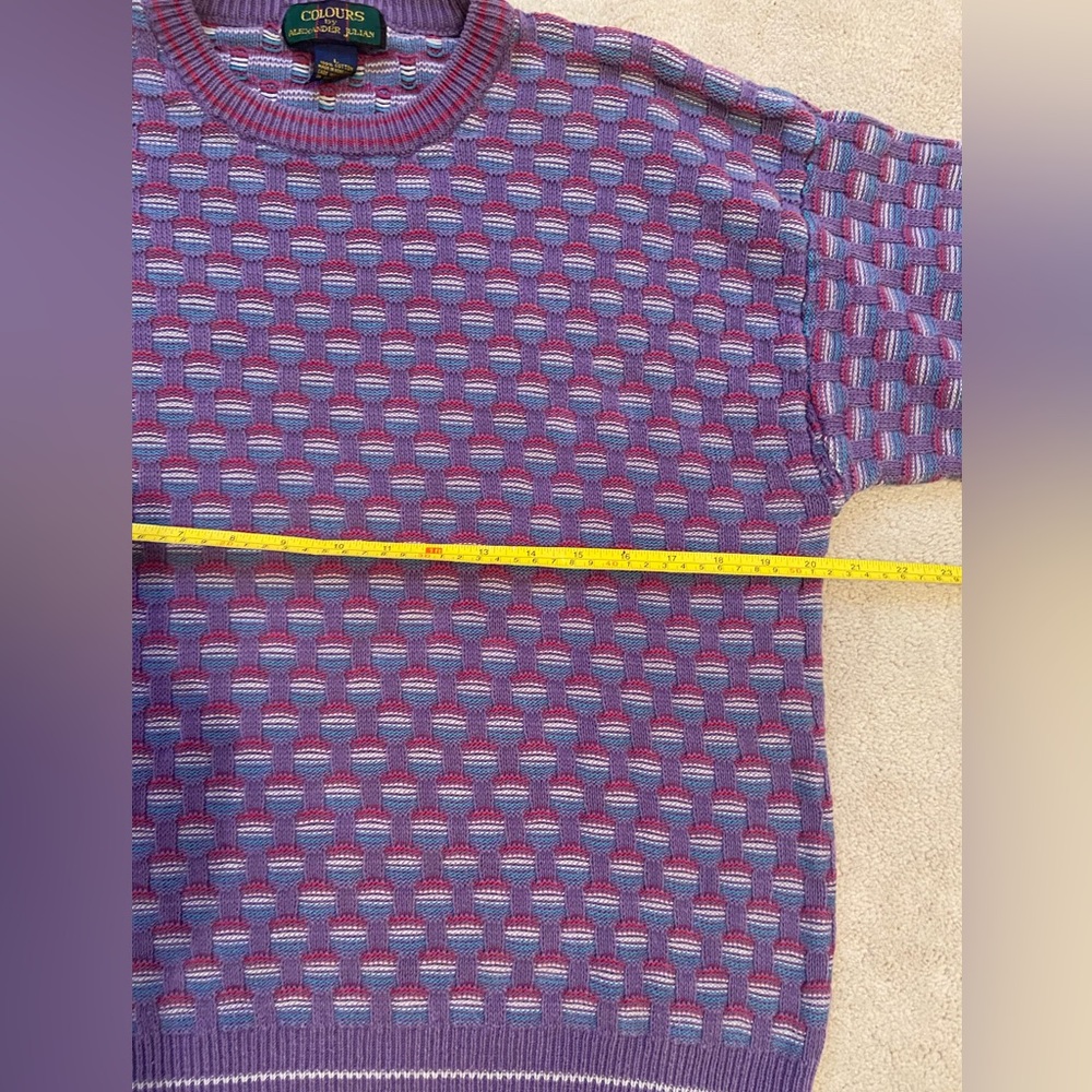 Vintage Colours by Alexander Julian 1980s
100 Percent Cotton Colorful Sweater - Picture 6 of 8